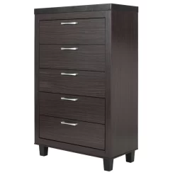 Better Home Products Elegant 5 Drawer Chest Of Drawers For Bedroom In Tobacco - Better Home ELEGANT-CHEST-TOB -Home Haven Deals elegant chest tob 4