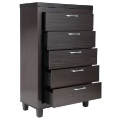 Better Home Products Elegant 5 Drawer Chest Of Drawers For Bedroom In Tobacco - Better Home ELEGANT-CHEST-TOB -Home Haven Deals elegant chest tob 5