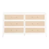 Traditions Holland 6-Drawer Double Dresser - Essentials For Living 6148.WHT/NAT