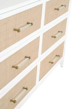 Traditions Holland 6-Drawer Double Dresser - Essentials For Living 6148.WHT/NAT -Home Haven Deals hollanddoubledresser mattewhite 2 01