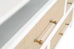 Traditions Holland 6-Drawer Double Dresser - Essentials For Living 6148.WHT/NAT -Home Haven Deals hollanddoubledresser mattewhite 2 02