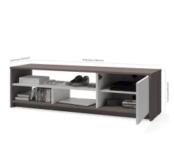 Bestar Small Space 53.5-inch TV Stand In Bark Gray & White - Bestar 16200-1147 -Home Haven Deals httpsp11.secure.hostingprod.comsite.totallyfurniture.comssllibpicturesextralargeviewbestar 16200 1147 3