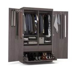 Pur By Bestar Pullout Armoire In Bark Gray - Bestar 26861-47 -Home Haven Deals httpsp11.secure.hostingprod.comsite.totallyfurniture.comssllibpicturesextralargeviewbestar 26861 47 2