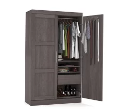 Pur By Bestar Pullout Armoire In Bark Gray - Bestar 26861-47 -Home Haven Deals httpsp11.secure.hostingprod.comsite.totallyfurniture.comssllibpicturesextralargeviewbestar 26861 47 3