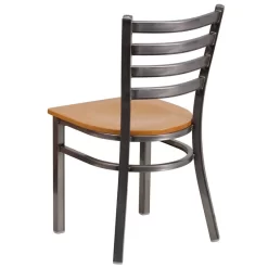 Hercules Series Clear Coated Ladder Back Metal Restaurant Chair W/ Natural Wood Seat - Flash Furniture XU-DG694BLAD-CLR-NATW-GG -Home Haven Deals httpsp11.secure.hostingprod.comsite.totallyfurniture.comssllibpicturesextralargeviewflash xu dg694blad clr natw gg 2