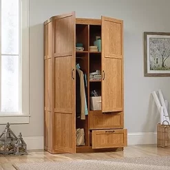 Miscellaneous Wardrobe/Storage Cabinet In Highland Oak - Sauder 420063