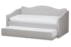 Baxton Studio Kaija Modern & Contemporary Greyish Beige Fabric Daybed W/ Trundle BBT6577-Greyish-Beige-Day-Bed -Home Haven Deals httpsp11.secure.hostingprod.comsite.totallyfurniture.comssllibpicturesextralargeviewwi bbt6577 greyish beige day bed 2