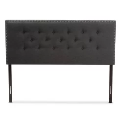 Baxton Studio BBT6691-Dark Grey-Queen HB-H1217-20 Windsor Modern & Contemporary Dark Grey Fabric Queen Size Headboard -Home Haven Deals httpsp11.secure.hostingprod.comsite.totallyfurniture.comssllibpicturesextralargeviewwi bbt6691 dark grey queen hb h1217 20 2
