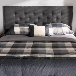 Baxton Studio BBT6691-Dark Grey-Queen HB-H1217-20 Windsor Modern & Contemporary Dark Grey Fabric Queen Size Headboard -Home Haven Deals httpsp11.secure.hostingprod.comsite.totallyfurniture.comssllibpicturesextralargeviewwi bbt6691 dark grey queen hb h1217 20 4