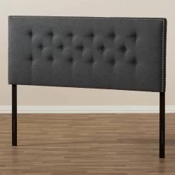 Baxton Studio BBT6691-Dark Grey-Queen HB-H1217-20 Windsor Modern & Contemporary Dark Grey Fabric Queen Size Headboard -Home Haven Deals httpsp11.secure.hostingprod.comsite.totallyfurniture.comssllibpicturesextralargeviewwi bbt6691 dark grey queen hb h1217 20 5
