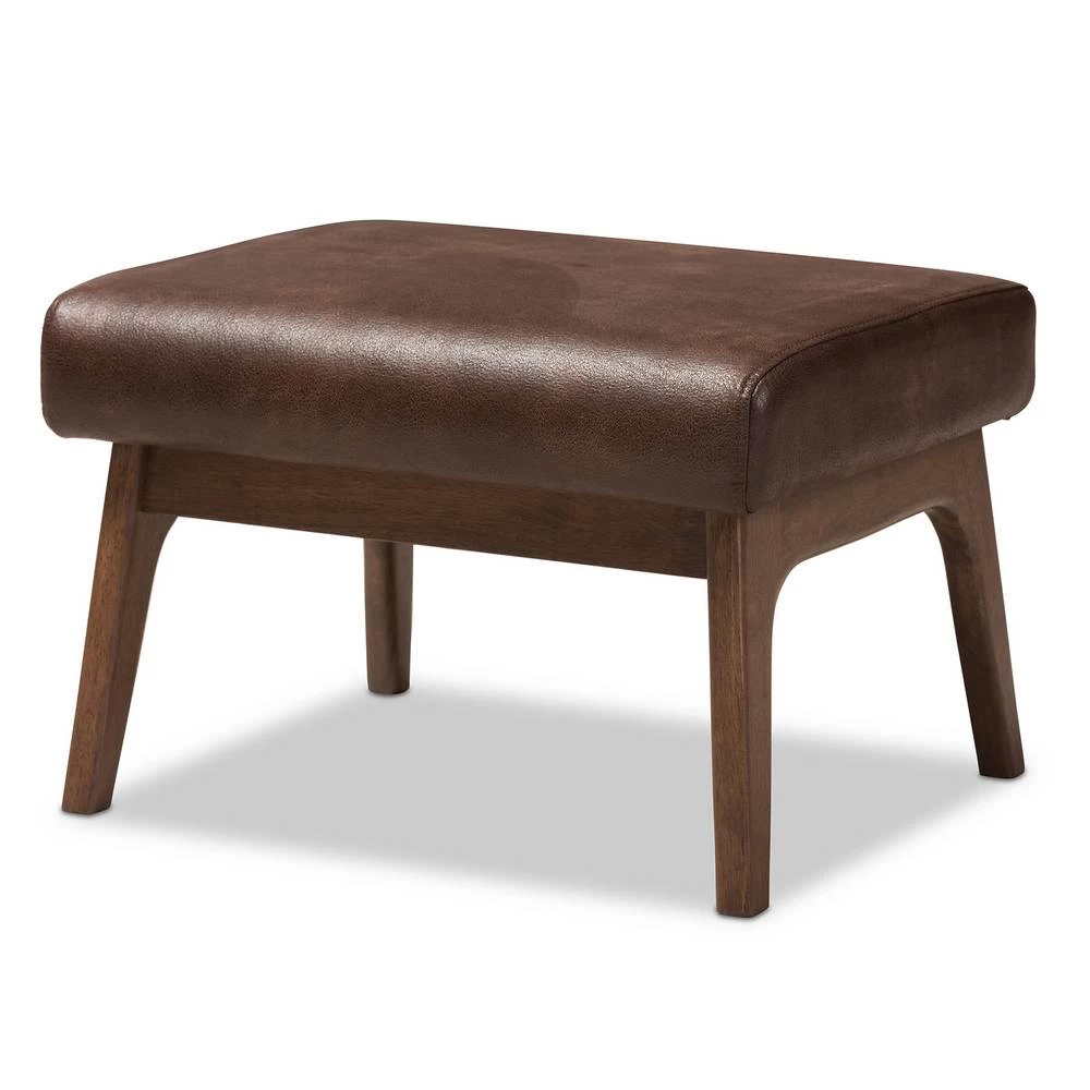 Baxton Studio Bianca Mid-Century Modern Walnut Wood Dark Brown Distressed Faux Leather Ottoman Bianca-Dark-Brown-Walnut-Brown-Otto 1 Baxton Studio Bianca Mid-Century Modern Walnut Wood Dark Brown Distressed Faux Leather Ottoman Bianca-Dark-Brown-Walnut-Brown-Otto