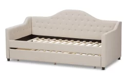 Baxton Studio Perry Modern & Contemporary Light Beige Fabric Daybed W/ Trundle CF8940-Light-Beige-Daybed -Home Haven Deals httpsp11.secure.hostingprod.comsite.totallyfurniture.comssllibpicturesextralargeviewwi cf8940 light beige daybed 4