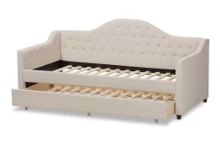 Baxton Studio Perry Modern & Contemporary Light Beige Fabric Daybed W/ Trundle CF8940-Light-Beige-Daybed -Home Haven Deals httpsp11.secure.hostingprod.comsite.totallyfurniture.comssllibpicturesextralargeviewwi cf8940 light beige daybed 5