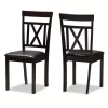 Baxton Studio RH123C-Dark Brown-DC Rosie Modern & Contemporary Dark Brown Faux Leather Upholstered Dining Chair (Set Of 2)