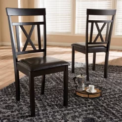 Baxton Studio RH123C-Dark Brown-DC Rosie Modern & Contemporary Dark Brown Faux Leather Upholstered Dining Chair (Set Of 2) -Home Haven Deals httpsp11.secure.hostingprod.comsite.totallyfurniture.comssllibpicturesextralargeviewwi rh123c dark brown dc 5