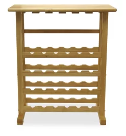24-Bottle Wine Rack W/ Glass Rack - Winsome Wood 83024