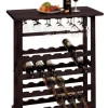 Vinny Wine Rack, 24-Bottle W/ Glass Hanger - Winsome Wood 92023