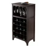 Ancona Modular Wine Cabinet W/ Glass Rack & 20-Bottle - Winsome Wood 92729