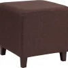 Ascalon Upholstered Ottoman Pouf In Brown Fabric - Flash Furniture QY-S09-BRN-GG