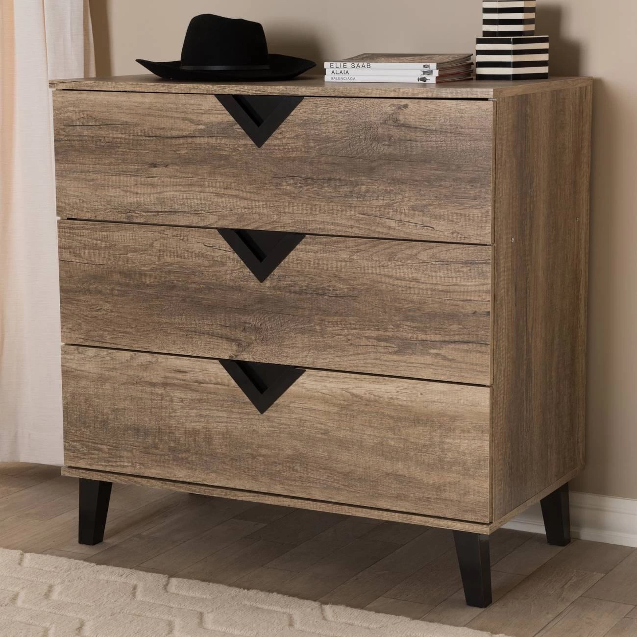 Baxton Studio Wales Modern & Contemporary Light Brown Wood 3-Drawer Chest - Wales-3DW-Chest 1 Baxton Studio Wales Modern & Contemporary Light Brown Wood 3-Drawer Chest - Wales-3DW-Chest