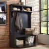 Seaside Hall Tree Distressed Black - Crosley CF6006-BK