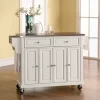 Full Size Stainless Steel Top Kitchen Cart White/Stainless Steel - Crosley KF30002EWH
