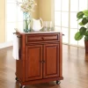 Compact Stainless Steel Top Kitchen Cart Cherry/Stainless Steel - Crosley KF30022ECH