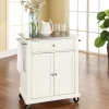 Compact Stainless Steel Top Kitchen Cart White/Stainless Steel - Crosley KF30022EWH