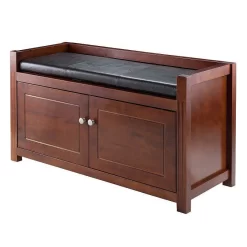 2-Pc Hall Storage Bench W/ Cushion Seat - Winsome Wood 94392
