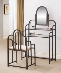 2 Piece Metallic Vanity Set - Coaster 300180