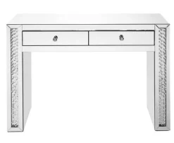 47 Inch Rectangle Crystal Vanity Table In Clear Mirror Finish - Elegant Lighting MF91017