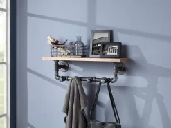 Allentown Shelf Piping W/ Clothes Hooks - 4D Concepts