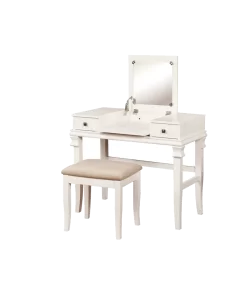 Angela White Vanity Set - Linon 98373WHT-01-KD-U