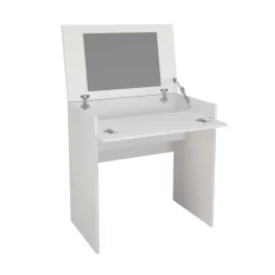 Vanity With Mirror / Writing Desk In White - Nexera 221603