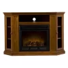 Claremont Convertible Media Electric Fireplace In Brown Mahogany - SEI Furniture FE9316