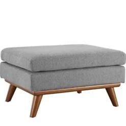 Engage Fabric Ottoman In Expectation Gray - East End Imports EEI-1797-GRY