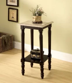 Furniture Of America Pearce Square Marble Top Side Table - Enitial Lab IDF-AC787