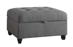 Grey Storage Ottoman - Coaster 500414