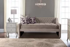 Hillsdale Furniture Jaylen Upholstered Twin Daybed, Silver Gray - 2240DB