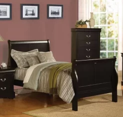 Louis Philippe III Full Bed In Black - Acme Furniture 19508F