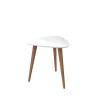 Manhattan Comfort 89851 - Utopia 19.68" High Triangle End Table W/ Splayed Wooden Legs In White Gloss