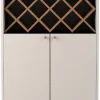 Manhattan Comfort 89951 - Utopia 10 Bottle Wine Rack China Storage Closet W/ 4 Shelves In Off White & Maple Cream