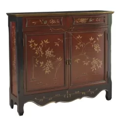 Red Oriental 2 Door Console - Powell 246-331