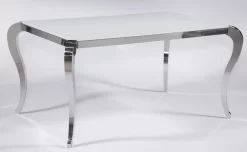 Teresa Starphire Glass Dining Table Chintaly TERESA-DT