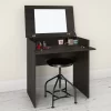 Vanity With Mirror / Writing Desk In Ebony - Nexera 341630