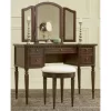 Vanity Mirror And Bench In Cherry Finish Powell 429-290