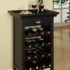 Wine Cabinet In Black With Merlot Rub Through Powell 502-426
