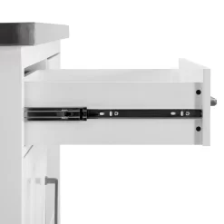 Silvia Stainless Steel Top Kitchen Island White/Stainless Steel - Crosley KF30080SS-WH -Home Haven Deals kf30080ss wh z1