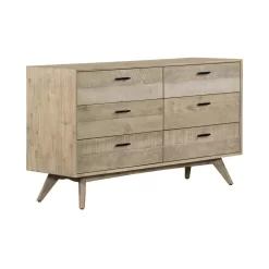 Baly Acacia Mid-Century 6 Drawer Dresser - Armen Living LCLFDRGR -Home Haven Deals lclfdrgr 1