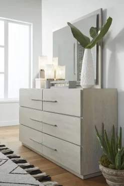 Destination Six Drawer Dresser In Cotton Grey - Modus DEZ782